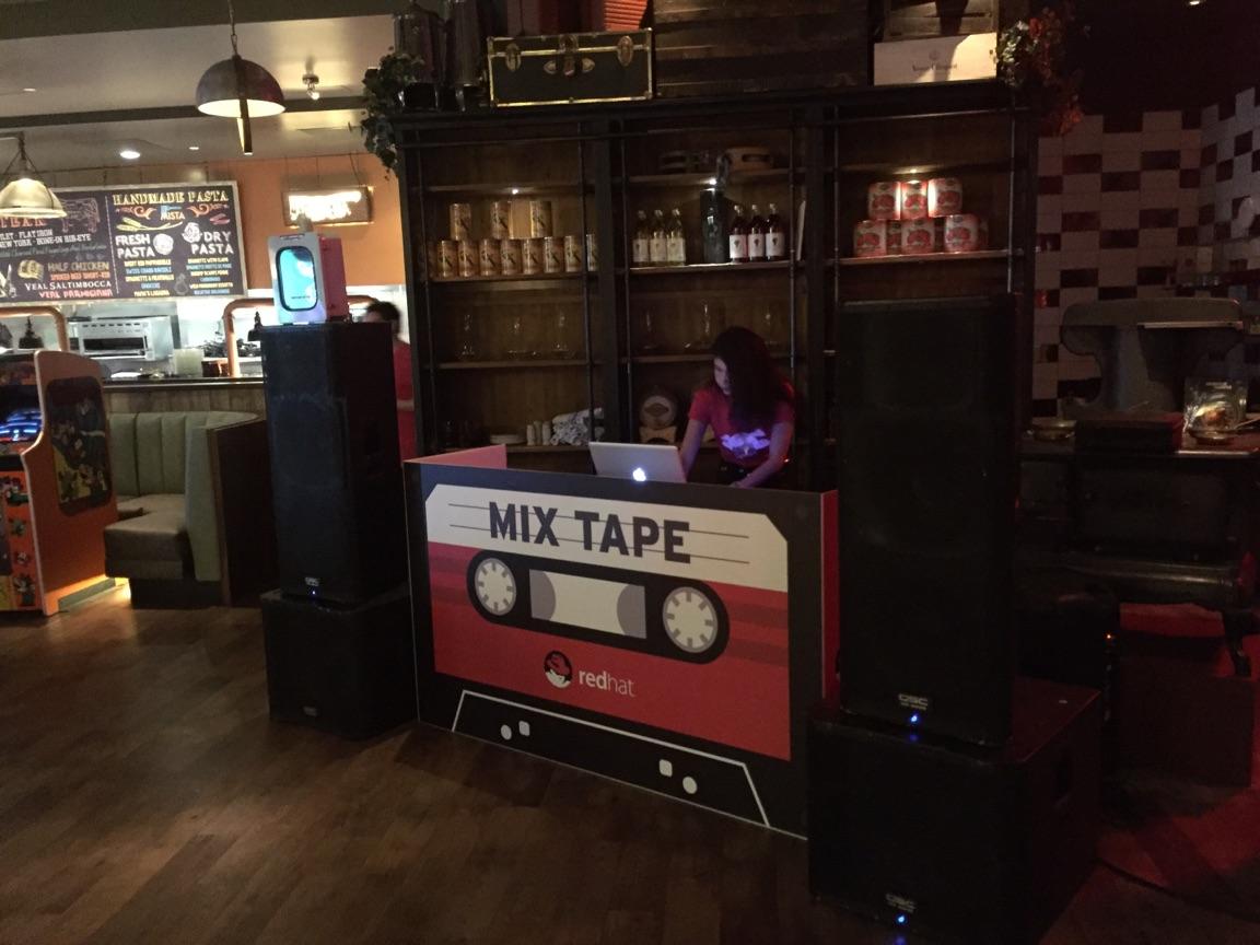 Mix Tape Booth and Speakers