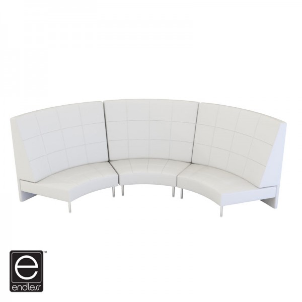White Endless Large Curve High Back Chair sofa configuration