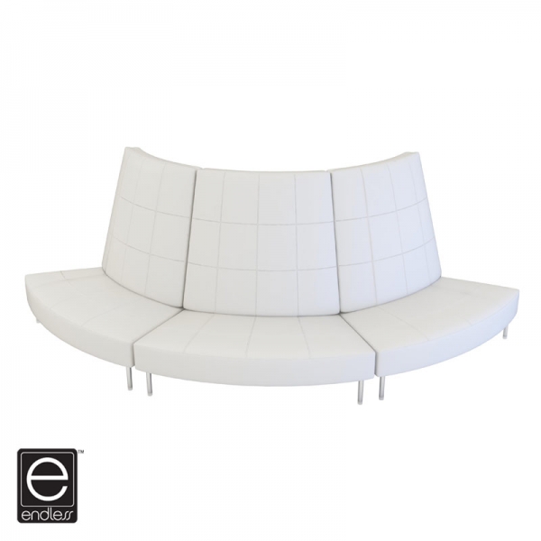 White Endless Small Curve High Back Sofa configuration
