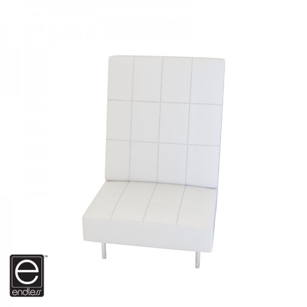 White Endless Square High Back Chair