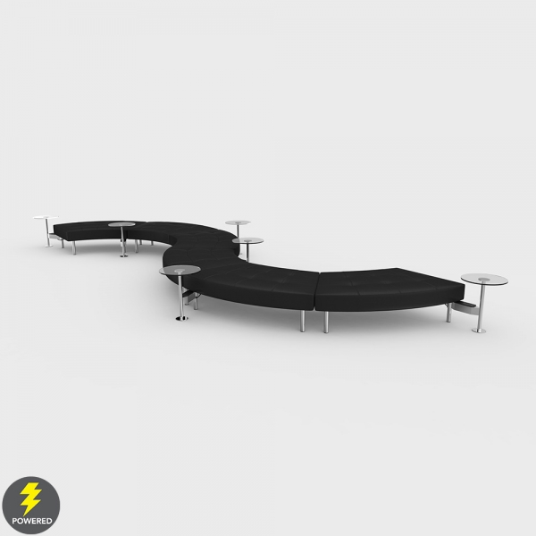 Endless Powered Serpentine w 6 Round Tables