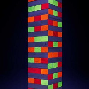 Oversized Blacklight Jenga Game