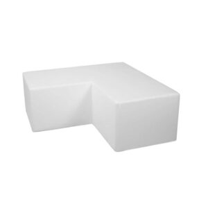 Angle Ottoman - White