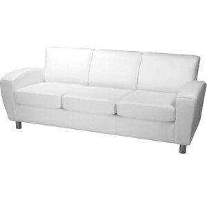 Scandic Leather Sofa - White