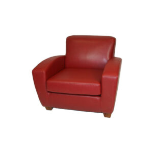 Scandic Leather Chair - Red