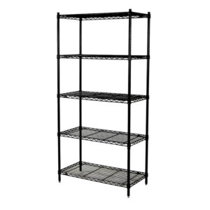 Metal Shelf Unit - 72" - Black