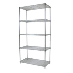Metal Shelf Unit - 72" - Chrome