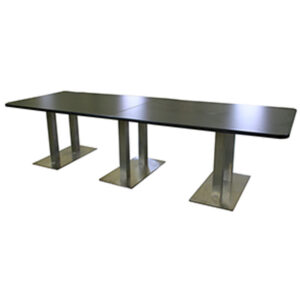 Rectangular Conference Table with Steel Base - Black - 120"