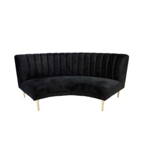 Harrison Sofa Curved - Black Velvet