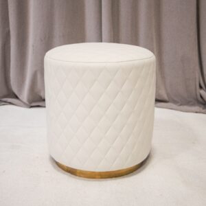 Tiffany Ottoman - White